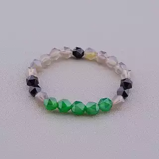 Браслет резинка Агат 17 см