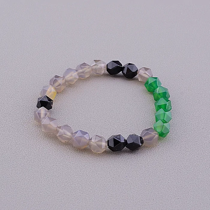 🏷️️ Браслет резинка Агат 17 см ss_81109