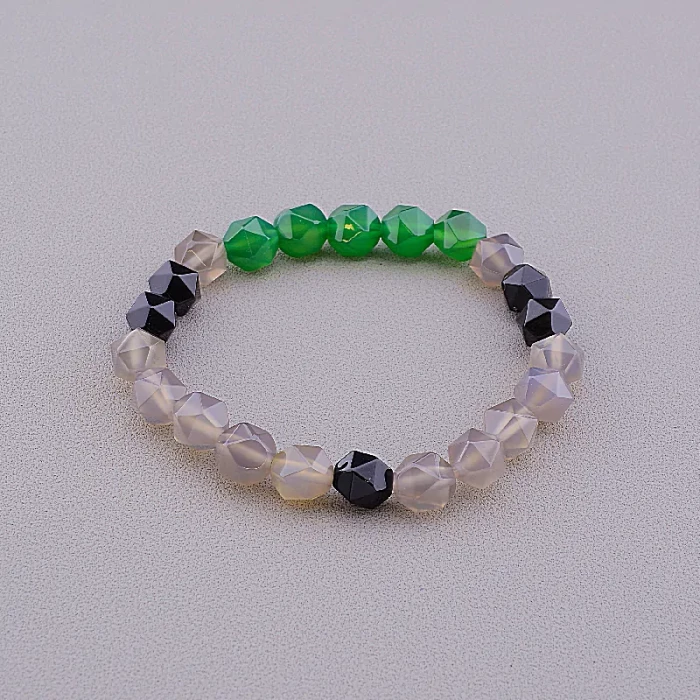 🏷️️ Браслет резинка Агат 17 см ss_81109