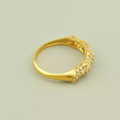 🏷️️ Каблучка Vogue Фіаніт (позолота лимонна 18к) F-97964