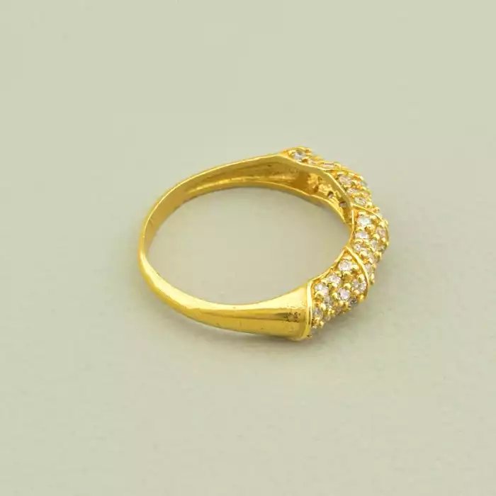 🏷️️ Каблучка Vogue Фіаніт (позолота лимонна 18к) ss_97964