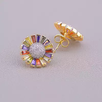 Сережки XUPING Фіаніт (позолота 18к)