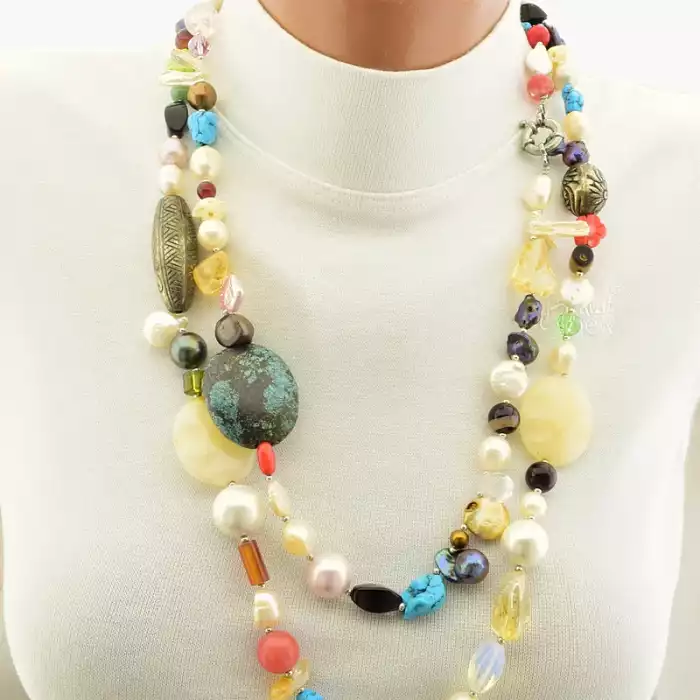 🏷️️ Намисто Самоцвіти 130 см ss_106593