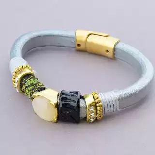 Браслет з магнітною застібкою Агат 17 см