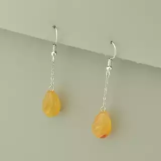 Сережки висюльки петля Сердолік