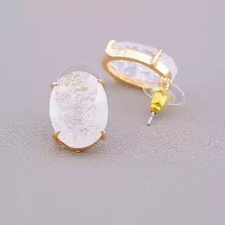 Сережки пусети Juleeze Фіаніт (позолота 18к)