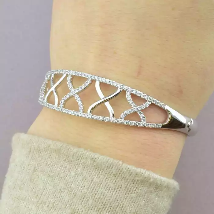 🏷️️ Браслет шарнірний Xuping (родій) ss_37911