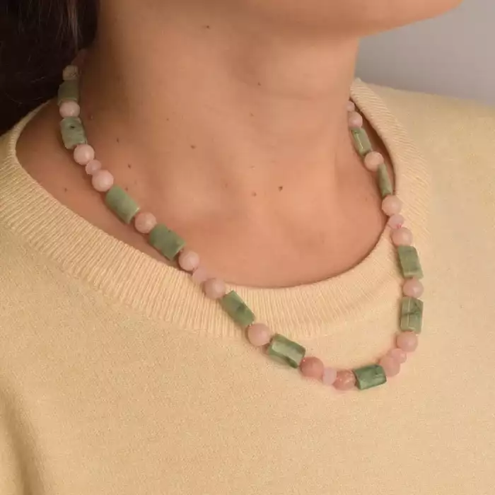 🏷️️ Намисто Жадеїт срібло (925 проба) 45 см. ss_94467