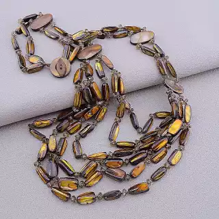 Намисто Перламутр, Чеський кришталь 55 см