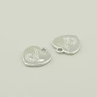 Кулон лев серце Фіаніт 14х13 (родій)