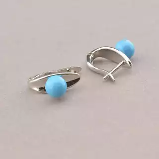 Сережки на англійській застібці Xuping Майорка (родій)