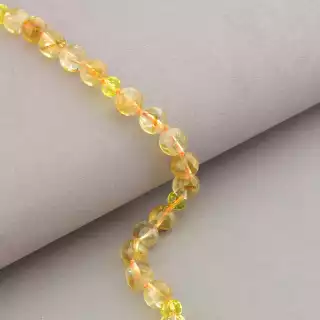 Намисто Цитрин, Чеський кришталь 52 см. (срібло 925 проба)