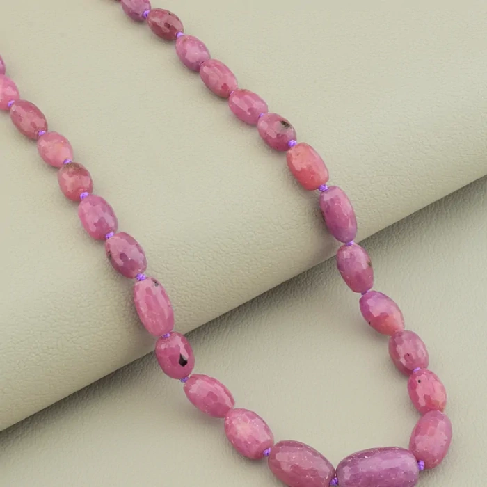 🏷️️ Намисто з рубіном рожеве, 54 см (срібло 925 проба) ss_104559