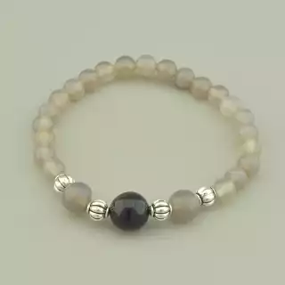 Браслет резинка Агат 18 см.