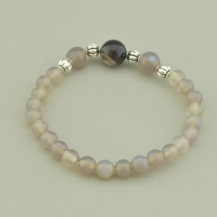 🏷️️ Браслет резинка Агат 18 см. ss_97492