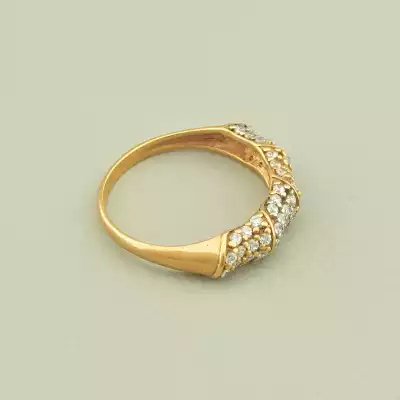 🏷️️ Каблучка Vogue Фіаніт (позолота-родій) F-99901