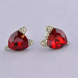 Сережки пусети Juleeze Фіаніт (родій)