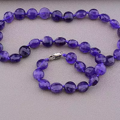 🏷️️ Намисто Аметист 46 см F-82778