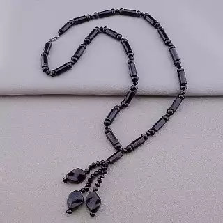 Намисто Агат, Чеський кришталь 71 см