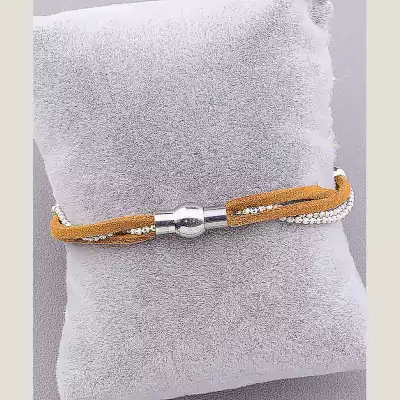 🏷️️ Браслет Сrystal 17 см шкірозамінник F-14177