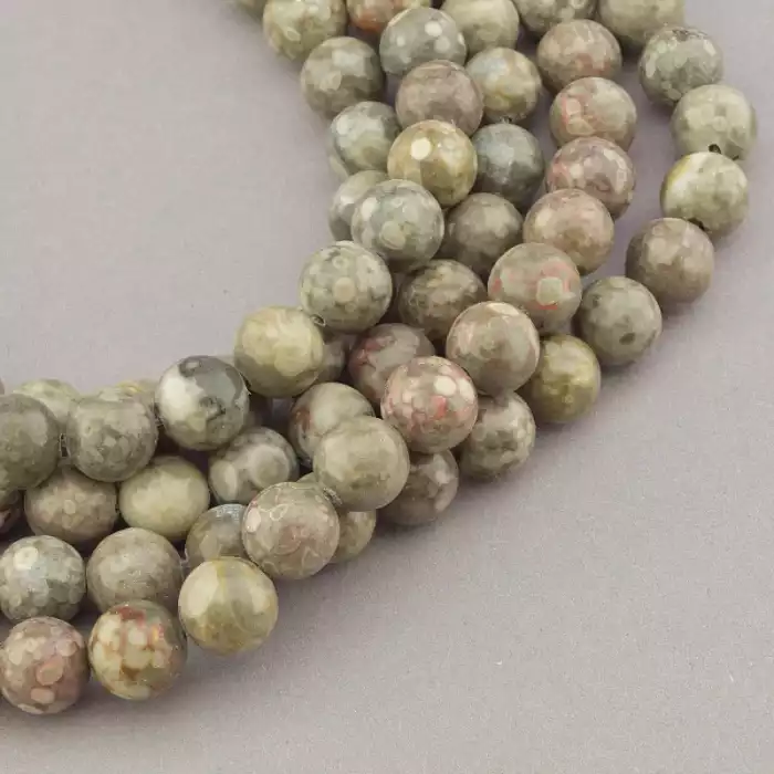 🏷️️ Намистини Яшма 39 см 10 мм (натуральне каміння, без застібки) ss_76377