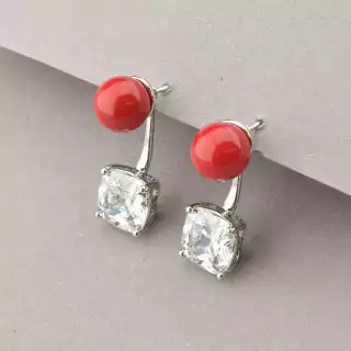 Сережки пусети Майорка Xuping (родій)