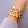 🏷️️ Браслет з карабіном Fashion емаль 19 см F-86071