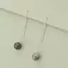 🏷️️ Сережки ланцюжки протяжки Турмалін (срібло 925 проба) F-101762