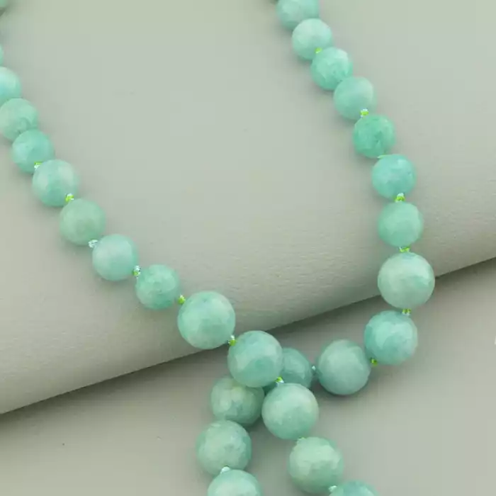 🏷️️ Намисто Амазоніт срібло (925 проба) 43 см. ss_94568