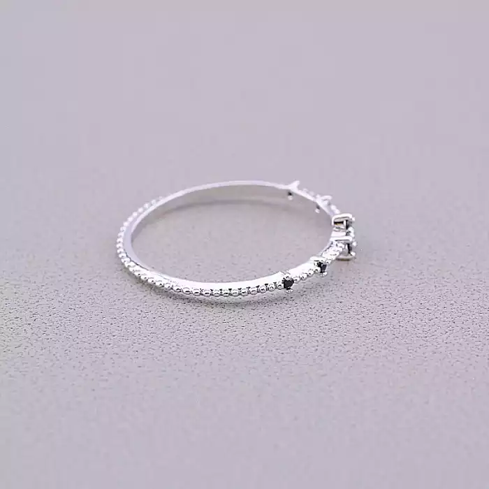 🏷️️ Каблучка квітка Фіаніт (срібло) ss_66703