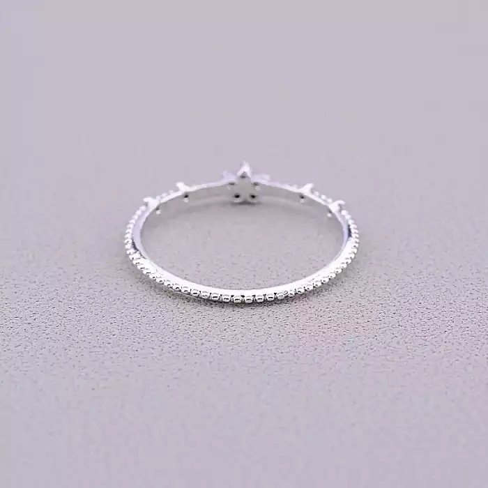 🏷️️ Каблучка квітка Фіаніт (срібло) ss_66703