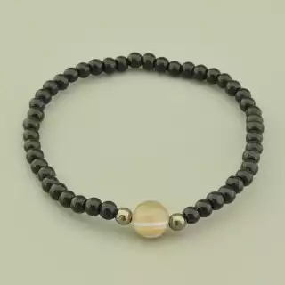 Браслет резинка Агат 18 см.