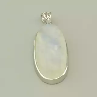 Кулон Місячний камінь 37х16мм. (cрібло 925 проба)