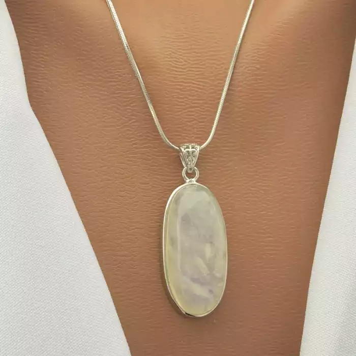 🏷️️ Кулон Місячний камінь 37х16мм. (cрібло 925 проба) ss_102885