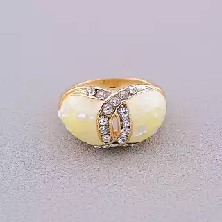 Каблучка емаль Сrystal (позолота 18к)