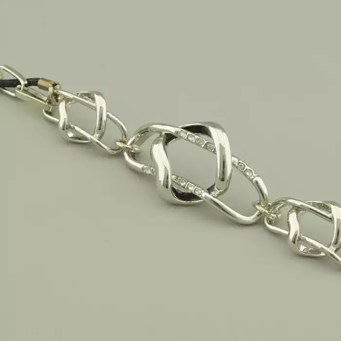 🏷️️ Браслет петля Abella Фіаніт 19 см. ss_95580