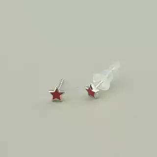 Сережки зірка пусети Xuping емаль (позолота 18к)