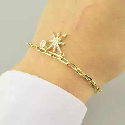 🏷️️ Браслет регульований Saiya Фіаніт 17 см. (позолота 18к лимонна) F-96636