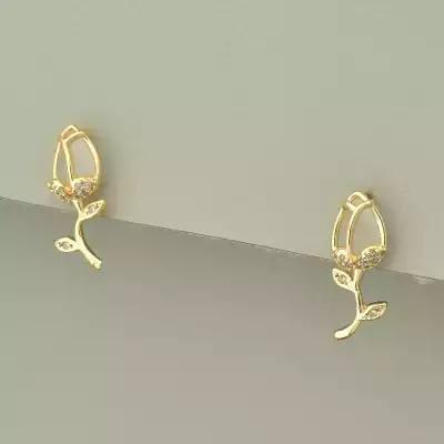 🏷️️ Сережки пусети Xuping Фіаніт (позолота 18к) F-104149