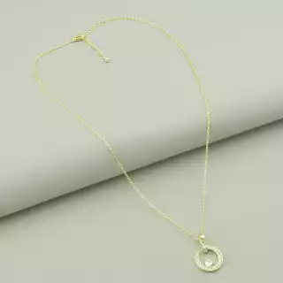 Підвіска Saiya Фіаніт 41 см (позолота 18к лимонна)