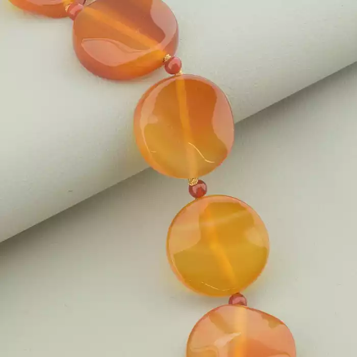 🏷️️ Намисто Сердолік 51 см ss_79864