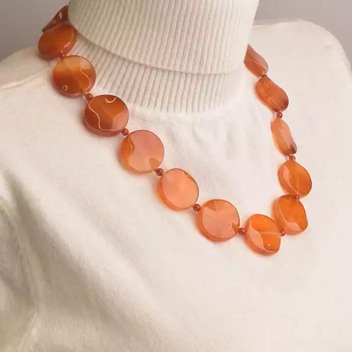 🏷️️ Намисто Сердолік 51 см ss_79864