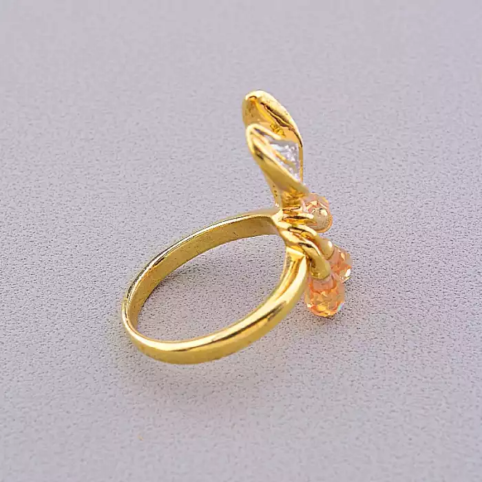 🏷️️ Каблучка Winniana Фіаніт (позолота 18к) ss_80702