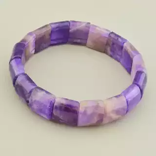 Браслет на резинці Аметист 20 см