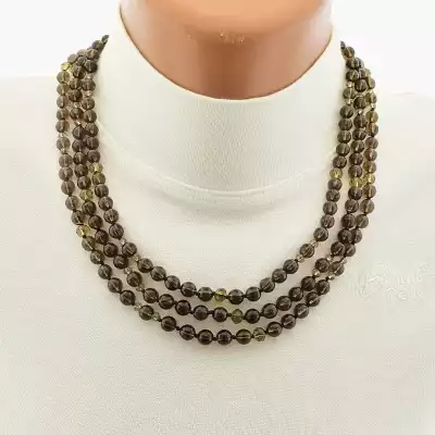 🏷️️ Намисто багатошарове Раухтопаз 45 см F-105878