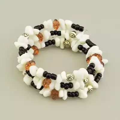 Браслет Бісер, Кахолонг, Чеський кришталь