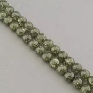 Намистини Кварц (імітація) 39 см 10 мм (без застібки) на нитці