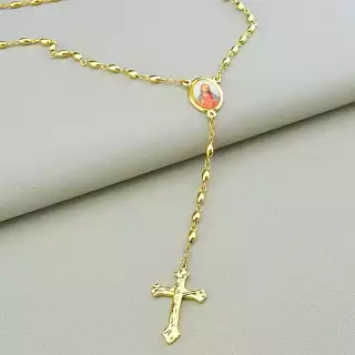 Підвіска хрест Ісус Христос Xuping 69 см (позолота 18к)