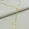 🏷️️ Підвіска хрест Ісус Христос Xuping 69 см (позолота 18к) F-91580