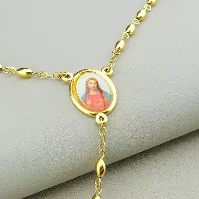 🏷️️ Підвіска хрест Ісус Христос Xuping 69 см (позолота 18к) F-91580